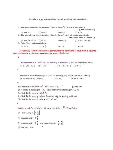 Image result for Increasing/Decreasing Function Worksheets