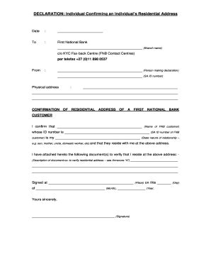 Image result for Address Declaration Form
