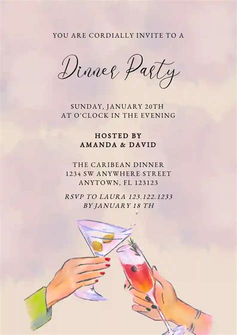 Image result for Dinner Invitation Message