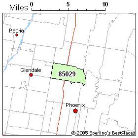 Image result for 85029 Zip Code Map