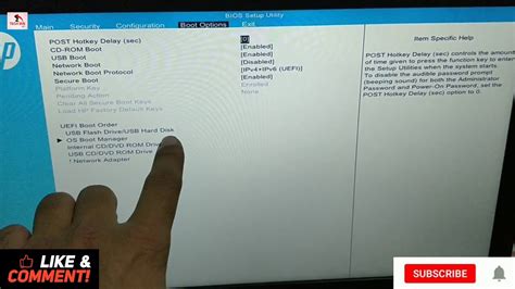 Image result for HP Boot Options