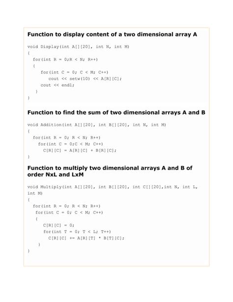 Image result for Two-Dimensional Array C++