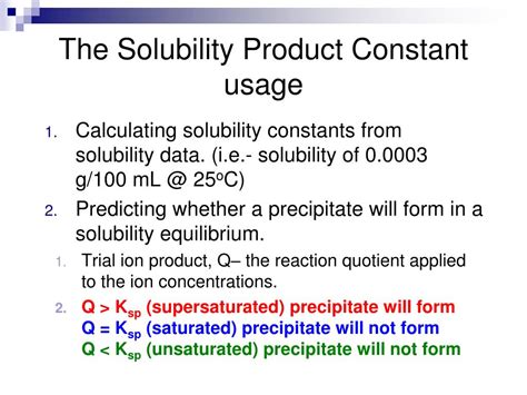Image result for Solubility Constant Table