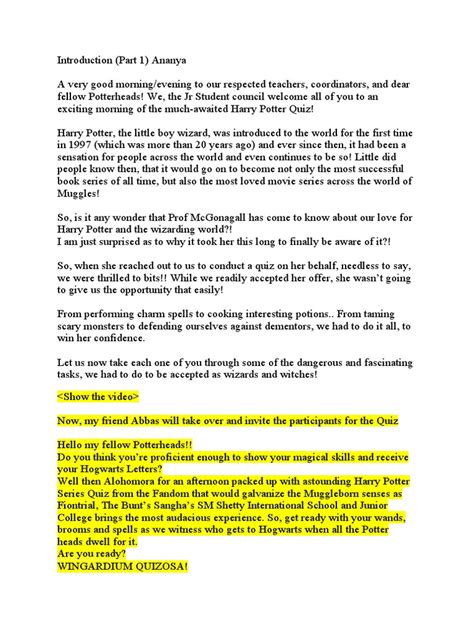 Harry Potter Scene Script に対する画像結果