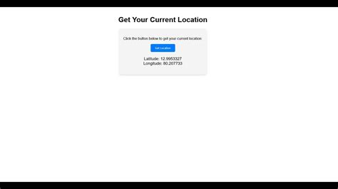 Toradh íomhá ar JS Geolocation Map HTML/CSS