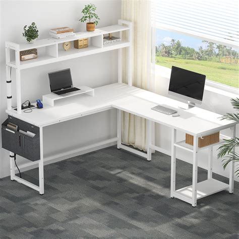 Image result for L-shaped Home Office Computer Desk