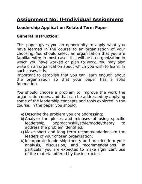 Leadership Assignment に対する画像結果