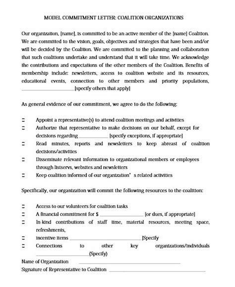 Image result for Commitment Letter Example for Work