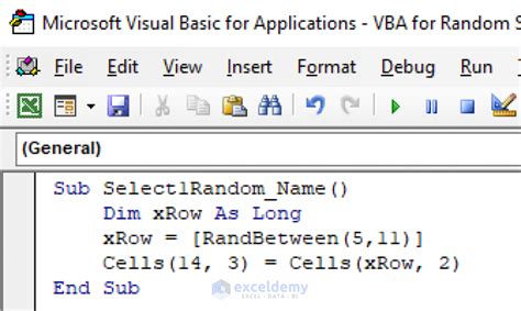 Image result for Randomize VBA