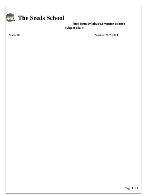 Image result for Computer Subject Printable