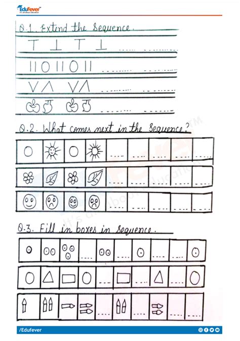 Image result for First Grade Math Patterns Worksheets