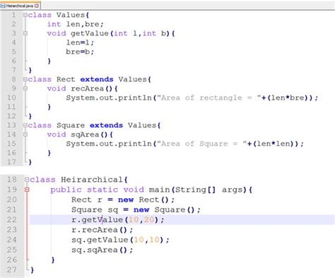 Image result for Inheritance in Java Code Example