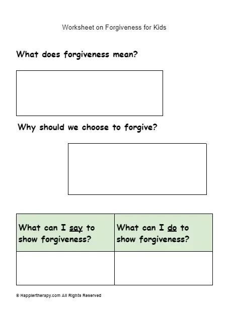 Image result for Forgiveness Activities for Kids