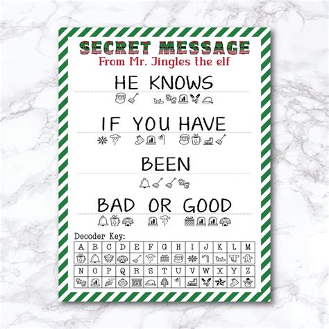 Image result for Elf On the Shelf Decoder Message