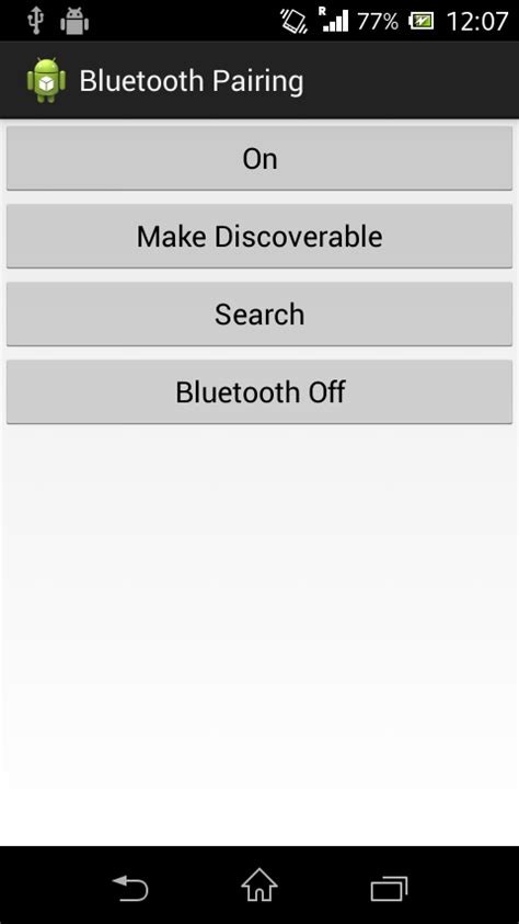 Android 1.1 Bluetooth に対する画像結果