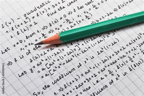 Solving math problem Stock Photo | Adobe Stock
