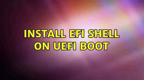 Image result for EFI Shell Install Windows