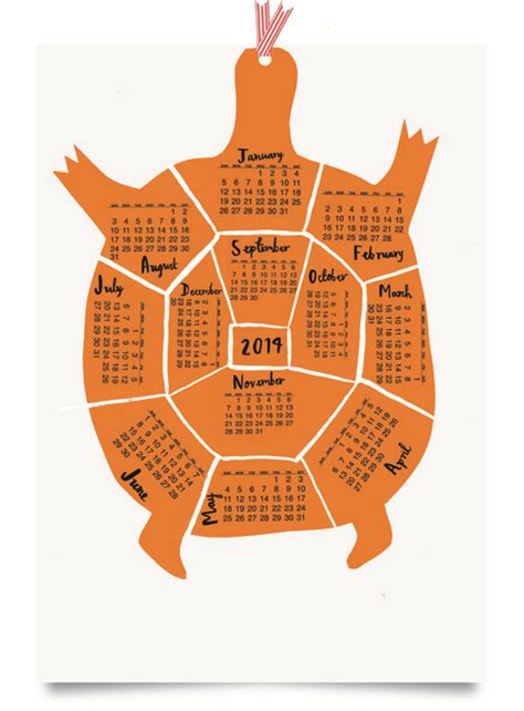 Toradh íomhá ar Turtle Shell Calendar