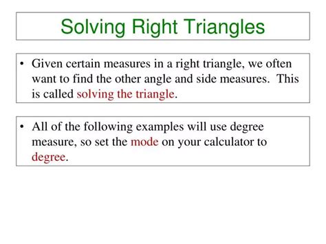 Bildergebnis für Solving Right Angle Triangles
