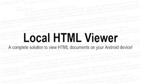 Image result for Local HTML Viewer App