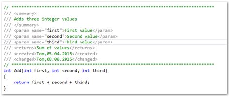 Image result for Visual Studio Comment Block