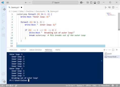 PowerShell for Loop Break Continue に対する画像結果