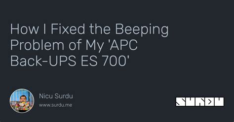 Image result for APC UPS Beeping