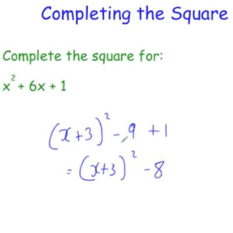 Image result for Completing Square Higher Maths Xample
