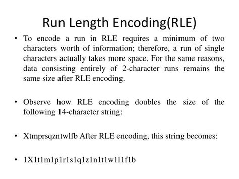 Rle Run-Length Encoding に対する画像結果