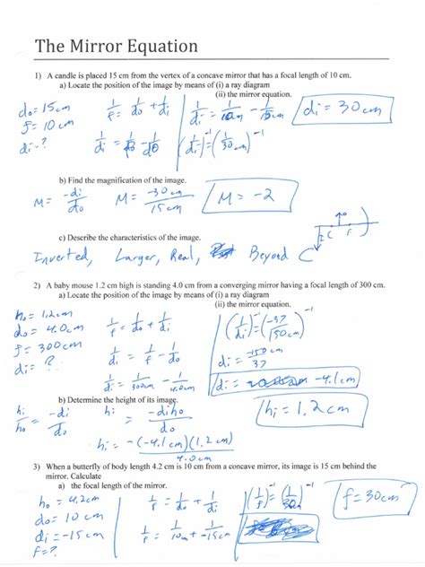 Example of Mirror Equation Problems に対する画像結果