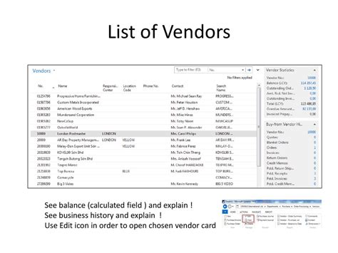 Image result for Vendor Database Examples