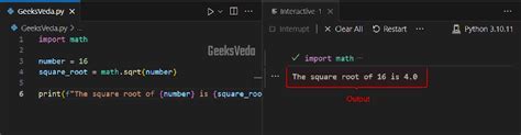 Image result for Python Square Root Function