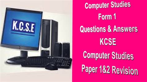 Toradh íomhá ar Computer Studies Questions and Answers