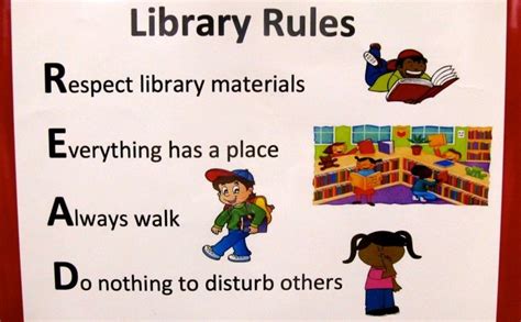 Image result for Basic School Library Rules