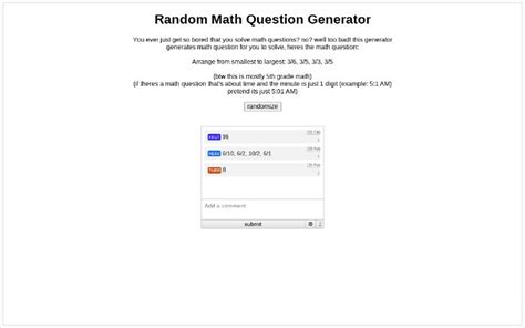 Math Problem Generator に対する画像結果