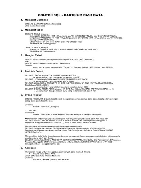 Image result for Contoh SQL Query