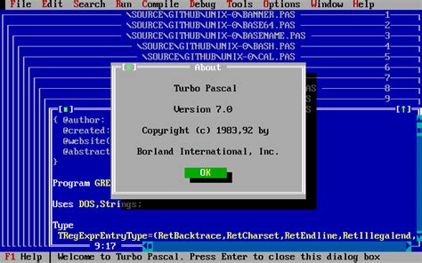 Image result for Turbo Pascal 7.0