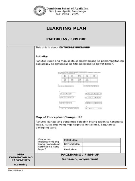 Learning Plan Note Template に対する画像結果