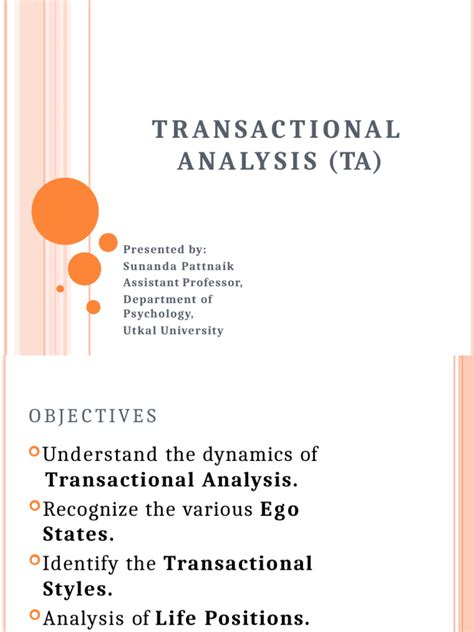 Overview of Transactional Analysis に対する画像結果