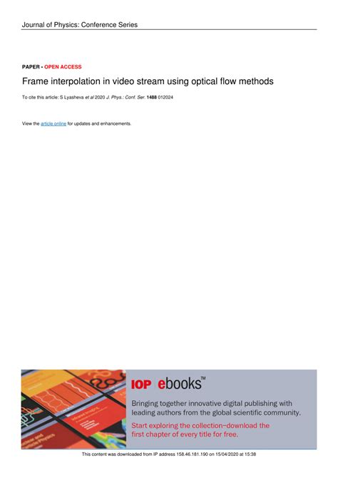 Toradh íomhá ar Optical Flow Frame Interpolation