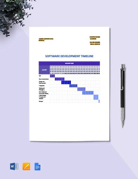 Software Project Timeline Template - Download in Word, Google Docs ...