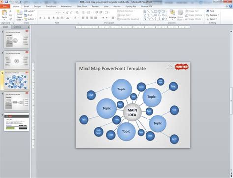 Free Mind Map PowerPoint Template Toolkit for Presentations