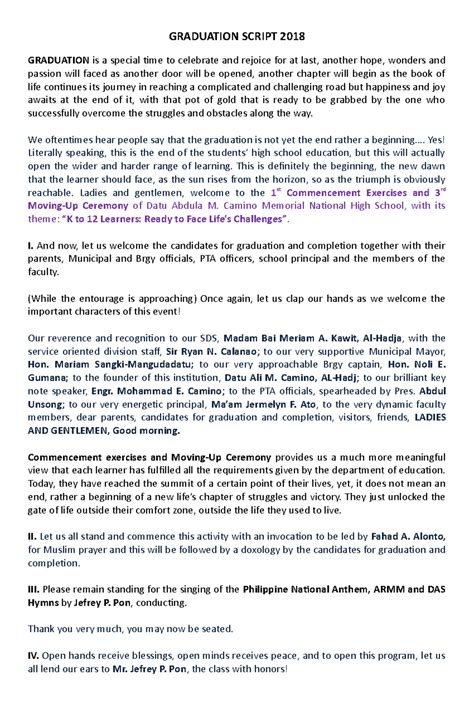 Image result for College Graduation Ceremony Script