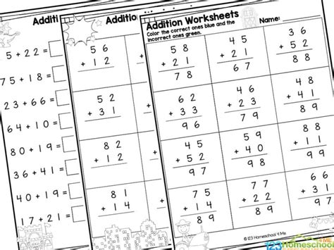 Image result for Cut and Paste Double-Digit Addition Worksheets
