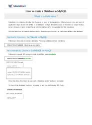 Image result for MySQL Syntax to Create Database