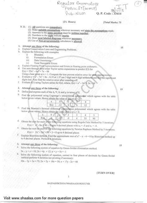 Toradh íomhá ar Numerical and Statistical Methods