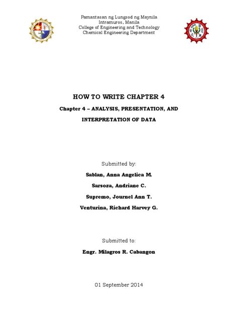 Image result for Chapter 4 Format