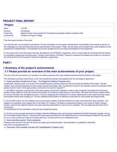 Afbeeldingsresultaten voor Final Project Report Sample