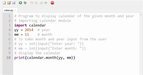 Image result for Calendar Script Python