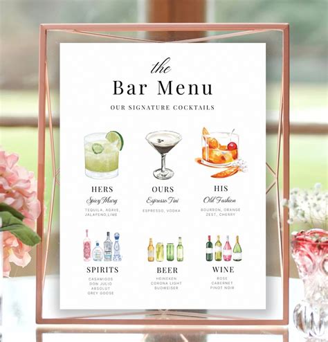 Image result for Cocktail Menu Layout Ideas